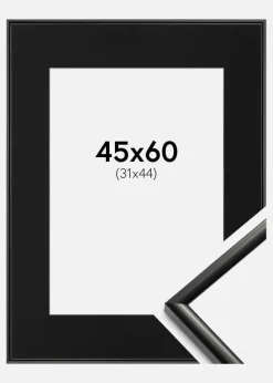 Ramme New Lifestyle Sort 45x60 cm - Passepartout Sort 32x45 cm