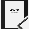 Ramme New Lifestyle Sort 40x50 cm - Passepartout Sort 29,7x42 cm (A3)