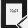 Ramme New Lifestyle Sort 20x25 cm - Passepartout Sort 14x18 cm