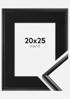Ramme New Lifestyle Sort 20x25 cm - Passepartout Sort 14x18 cm