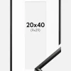 Ramme New Lifestyle Sort 20x40 cm - Passepartout Hvid 10x30 cm