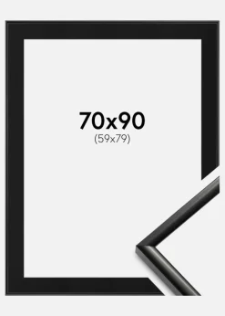 Ramme New Lifestyle Sort 70x90 cm - Passepartout Sort 60x80 cm