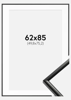 Ramme New Lifestyle Sort 62x85 cm - Passepartout Hvid 20x30 inches