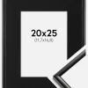 Ramme New Lifestyle Sort 20x25 cm - Passepartout Sort 5x7 inches