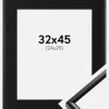 Ramme New Lifestyle Sort 32x45 cm - Passepartout Sort 25x30 cm