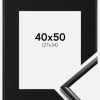 Ramme New Lifestyle Sort 40x50 cm - Passepartout Sort 28x35 cm
