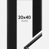 Ramme New Lifestyle Sort 20x40 cm - Passepartout Sort 10x30 cm
