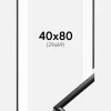Ramme New Lifestyle Sort 40x80 cm - Passepartout Hvid 30x70 cm