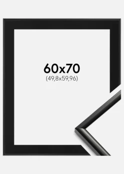 Ramme New Lifestyle Sort 60x70 cm - Passepartout Sort 20x24 inches