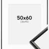 Ramme New Lifestyle Sort 50x60 cm - Passepartout Hvid 37x46 cm