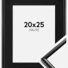 Ramme New Lifestyle Sort 20x25 cm - Passepartout Sort 15x20 cm