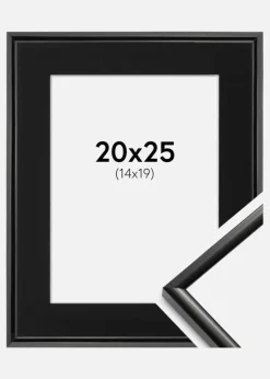 Ramme New Lifestyle Sort 20x25 cm - Passepartout Sort 15x20 cm