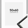 Ramme New Lifestyle Sort 50x60 cm - Passepartout Hvid 14x18 inches