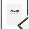 Ramme New Lifestyle Sort 24x30 cm - Passepartout Hvid 6x8 inches