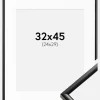 Ramme New Lifestyle Sort 32x45 cm - Passepartout Hvid 25x30 cm