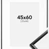 Ramme New Lifestyle Sort 45x60 cm - Passepartout Hvid 30x45 cm