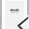 Ramme New Lifestyle Sort 40x50 cm - Passepartout Hvid 29,7x42 cm (A3)