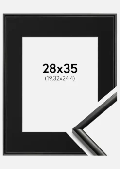 Ramme New Lifestyle Sort 28x35 cm - Passepartout Sort 8x10 inches
