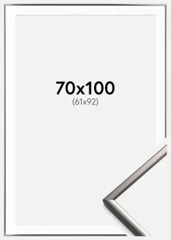 Ramme New Lifestyle Stål 70x100 cm - Passepartout Hvid 62x93 cm