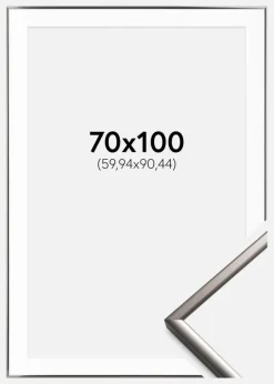 Ramme New Lifestyle Stål 70x100 cm - Passepartout Hvid 24x36 inches