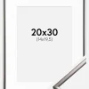Ramme New Lifestyle Stål 20x30 cm - Passepartout Hvid 15x21 cm (A5)