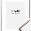 Ramme New Lifestyle Stål 30x40 cm - Passepartout Hvid 21x29,7 cm (A4)