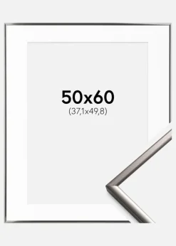 Ramme New Lifestyle Stål 50x60 cm - Passepartout Hvid 15x20 inches