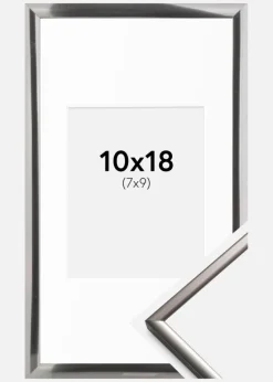Ramme New Lifestyle Stål 10x18 cm - Passepartout Hvid 8x10 cm