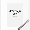 Ramme New Lifestyle Stål 42x59,4 cm (A2) - Passepartout Hvid 25x38 cm