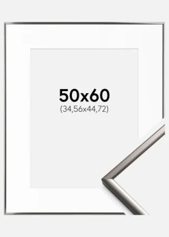 Ramme New Lifestyle Stål 50x60 cm - Passepartout Hvid 14x18 inches
