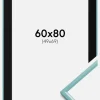 Ramme New Lifestyle Turkis 60x80 cm - Passepartout Sort 50x70 cm