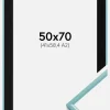 Ramme New Lifestyle Turkis 50x70 cm - Passepartout Sort 42x59,4 cm (A2)