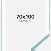 Ramme New Lifestyle Turkis 70x100 cm - Passepartout Hvid 59,4x84 cm (A1)