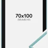 Ramme New Lifestyle Turkis 70x100 cm - Passepartout Sort 59,4x84 cm (A1)