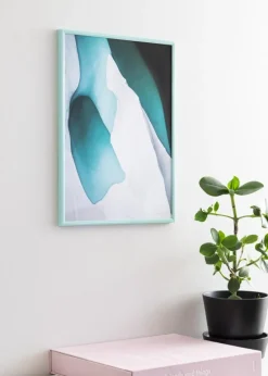 Ramme New Lifestyle Turkis 40x50 cm - Passepartout Sort 27,5x37 cm