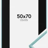 Ramme New Lifestyle Turkis 50x70 cm - Passepartout Sort 33x56 cm