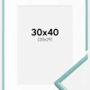 Ramme New Lifestyle Turkis 30x40 cm - Passepartout Hvid 21x30 cm