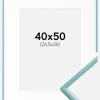 Ramme New Lifestyle Turkis 40x50 cm - Passepartout Hvid 27,5x37 cm
