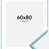 Ramme New Lifestyle Turkis 60x80 cm - Passepartout Hvid 50x60 cm