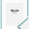 Ramme New Lifestyle Turkis 18x24 cm - Passepartout Hvid 13x17 cm