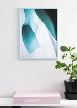 Ramme New Lifestyle Turkis 40x50 cm - Passepartout Sort 28x35 cm