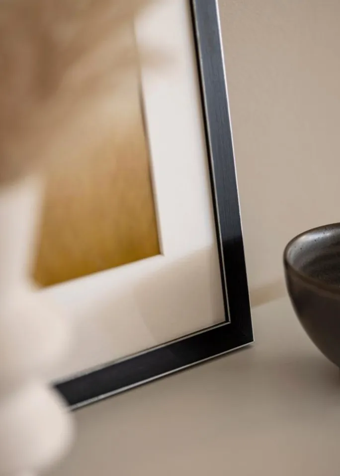 Ramme New York Sort - Valgfri Størrelse (Plexiglas)