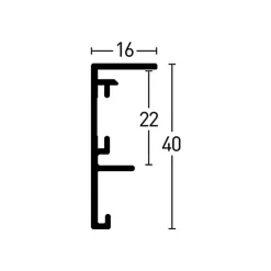 Ramme Nielsen Box II Akrylglas Sort 60x80 cm