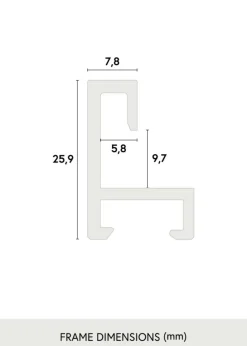 Ramme Nielsen Premium Alpha Blank Sort - Valgfri Størrelse (Plexiglas)