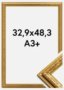 Ramme Nostalgia Akrylglas Guld 32,9x48,3 cm (A3+)
