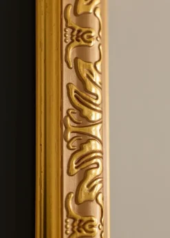 Ramme Nostalgia Guld 50x100 cm - Passepartout Sort 30x80 cm