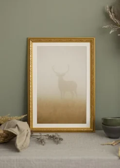 Ramme Nostalgia Guld 32x45 cm - Passepartout Hvid 25x30 cm