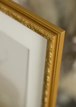 Ramme Nostalgia Guld 62x85 cm - Passepartout Hvid 20x30 inches