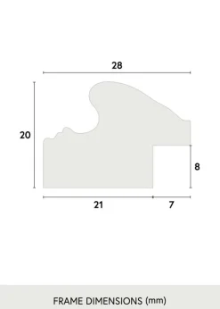 Ramme Nostalgia Guld 35x45 cm - Passepartout Hvid 24x34 cm