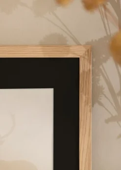 Ramme Oak Wood 45x60 cm - Passepartout Sort 30x45 cm